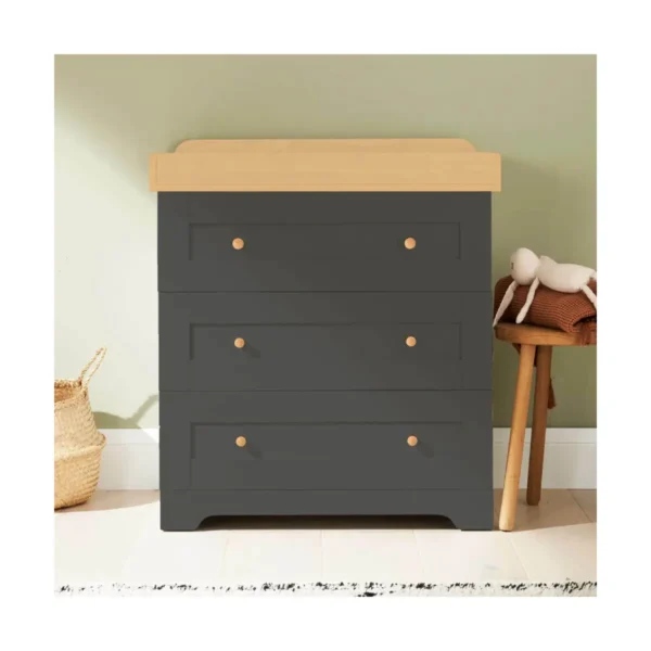 Tutti Bambini Rio Chest Changer-Slate Grey & Oak