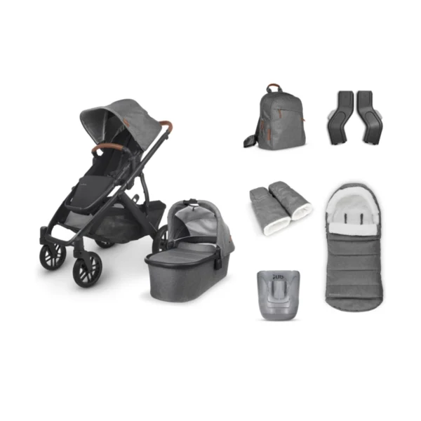 uppababy vista v2 2in1 pram system 5 piece accessory pack greyson