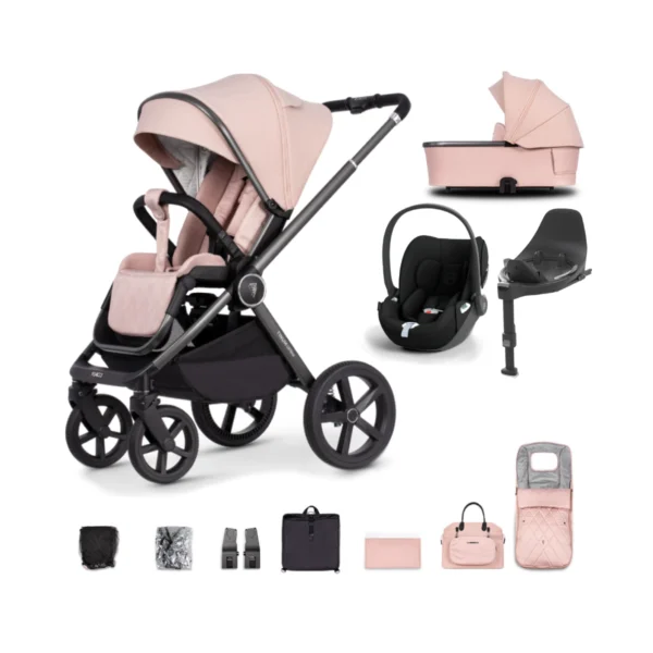 Venicci Tinum Upline 12 Piece Cloud T Travel System - Misty Rose