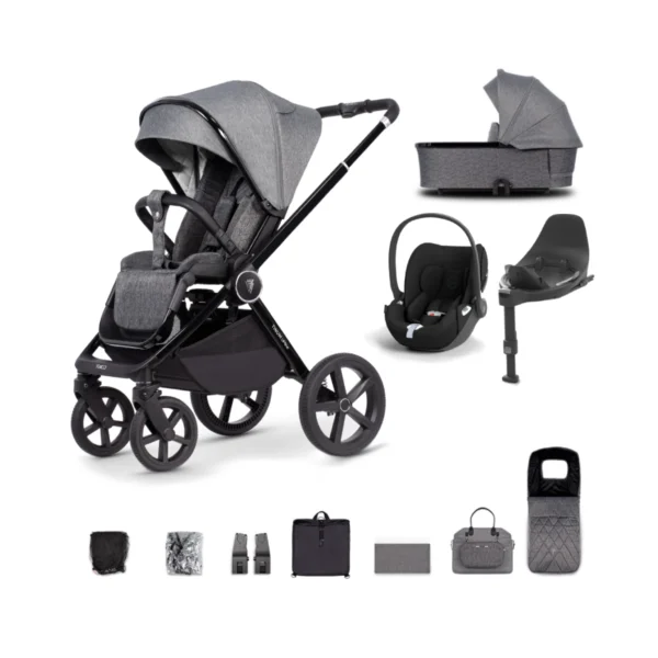 Venicci Tinum Upline 12 Piece Cloud T Travel System - Slate Grey