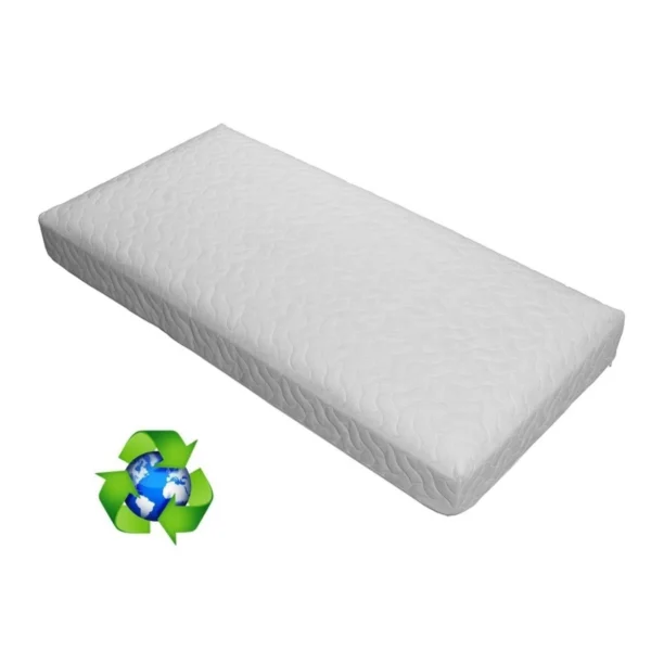 ventalux non allergenic quilted covered solid polyester fibre mattress white 140 x 70