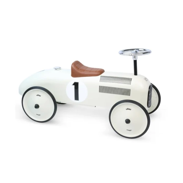 Vilac Classic Ride On Metal Car - Off White