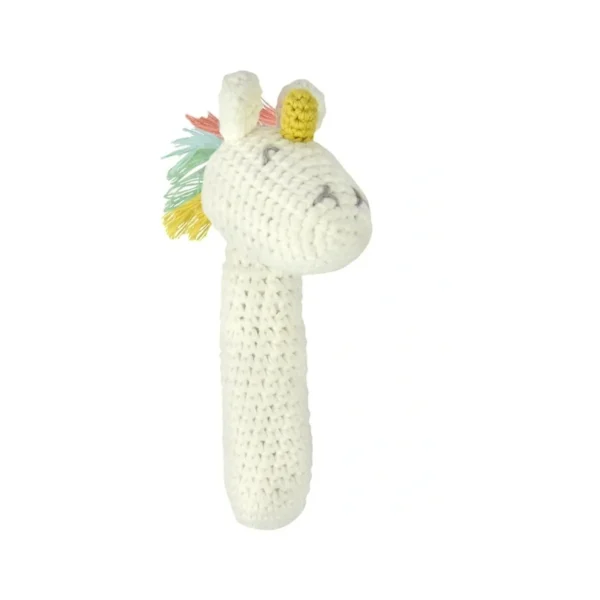 Weegoamigo Twinkle Twinkle Unicorn Crochet Rattle-White